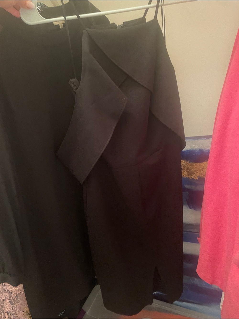 Women's Black Draped Dress